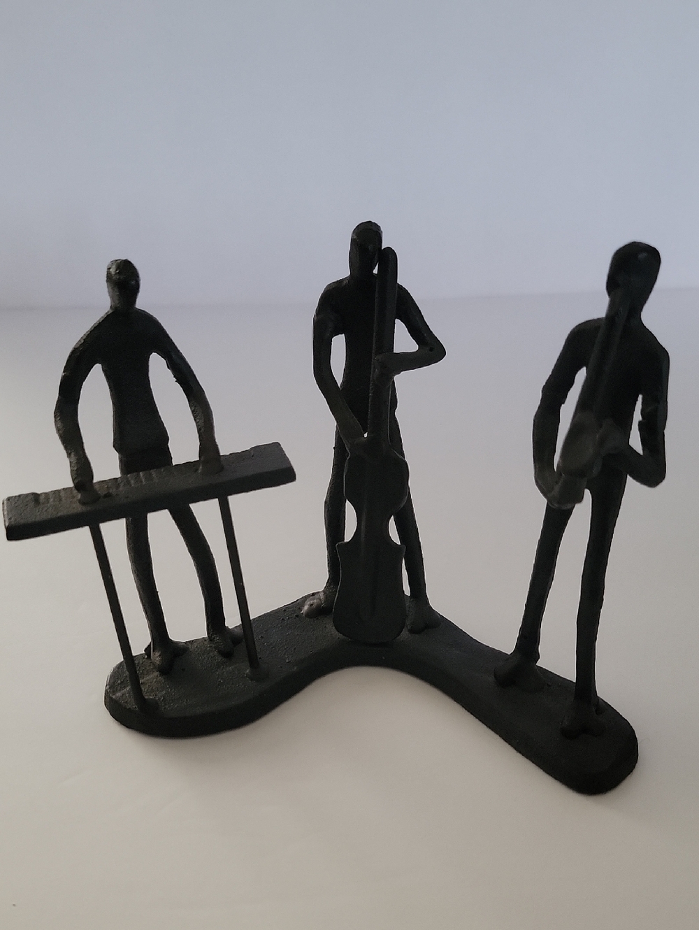 Brutalist 3 Piece Jazz Band Iron Sculpture